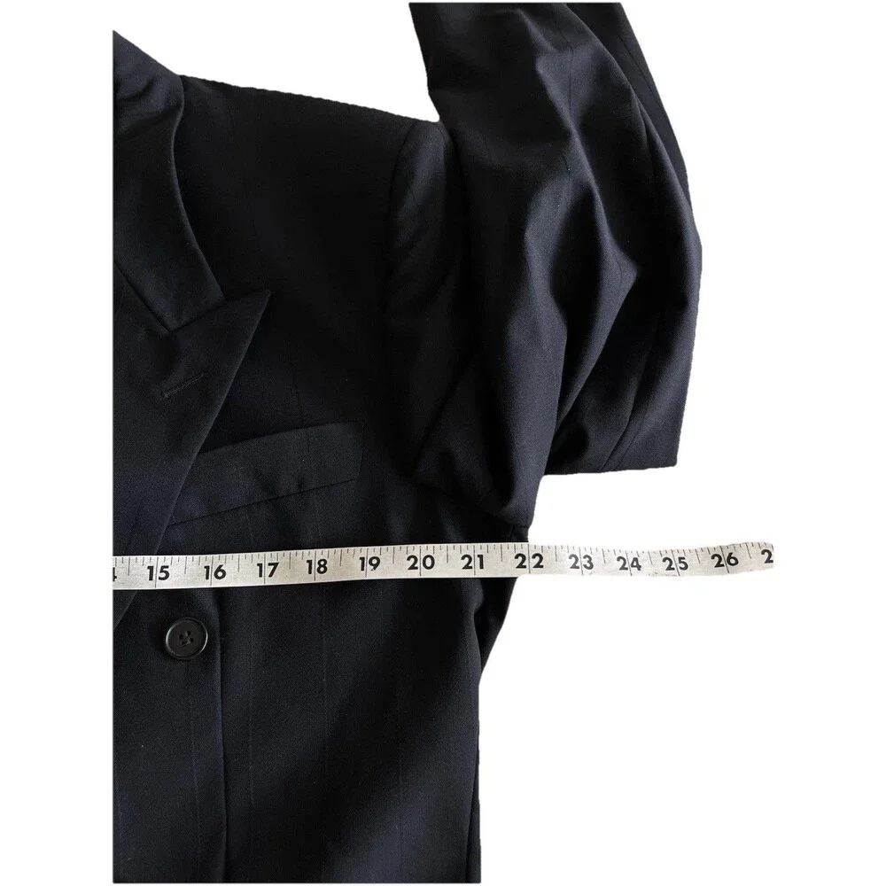 Lubiam Blazer Men 38R Double Breasted Subtle Striped Coat Jacket Made In Italy